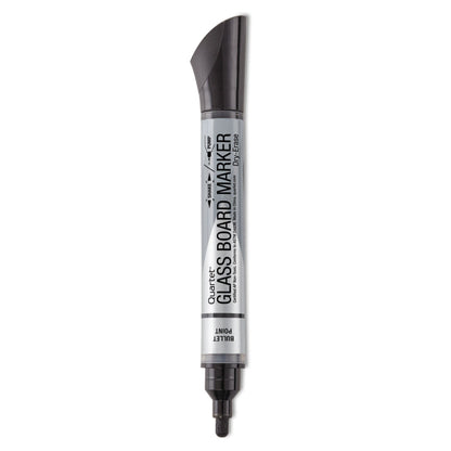 Quartet Premium Glass Board Dry Erase Marker, Broad Bullet Tip, Black, Dozen