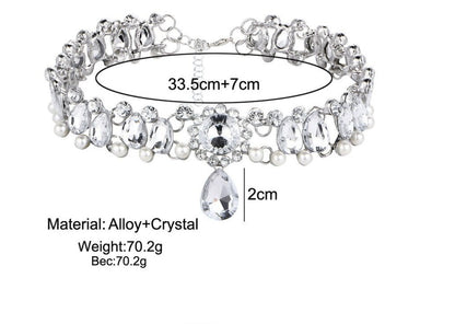 Ocean Goddess Crystal Choker Necklace