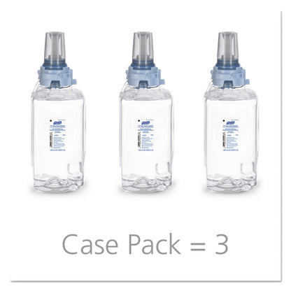 PURELL Advanced Hand Sanitizer Green Certified Foam Refill, For ADX-12 Dispensers, 1,200 mL, Fragrance-Free, 3/Carton