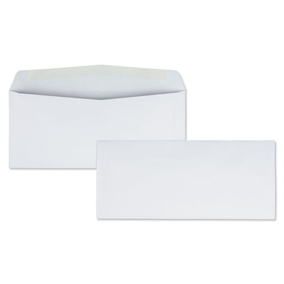 Quality Park Business Envelope, #10, Commercial Flap, Side Seam, Gummed Closure, 24 lb Bond Weight Paper, 4.13 x 9.5, White, 500/Box