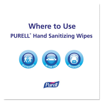 PURELL Cottony Soft Individually Wrapped Sanitizing Hand Wipes, 5 x 7, 1,000/Carton