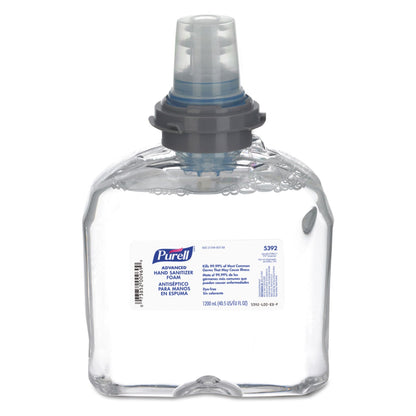 PURELL Advanced TFX Refill Instant Foam Hand Sanitizer, 1,200 mL, Unscented, 2/Caton