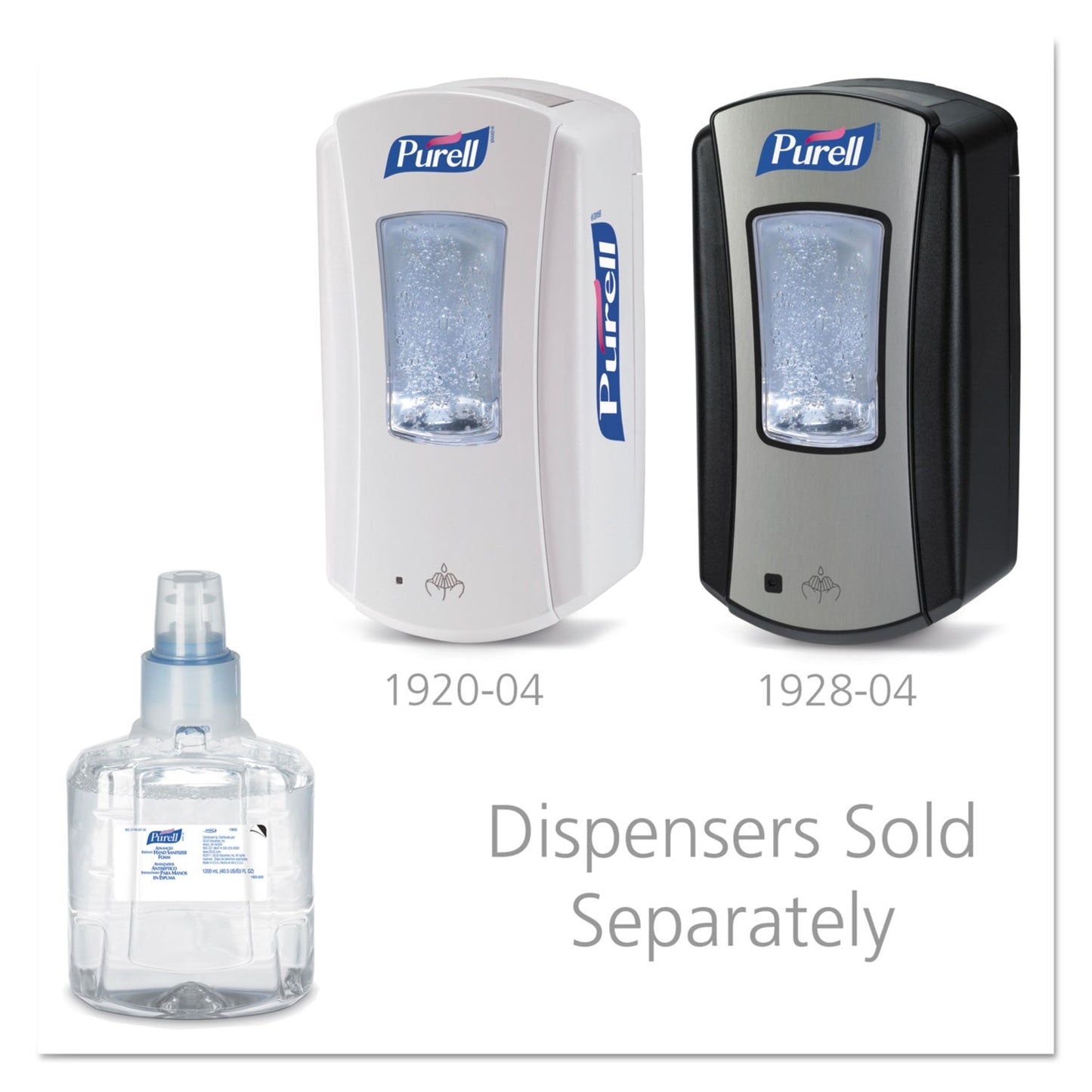 PURELL Advanced Hand Sanitizer Foam, For LTX-12 Dispensers, 1,200 mL Refill, Fragrance-Free
