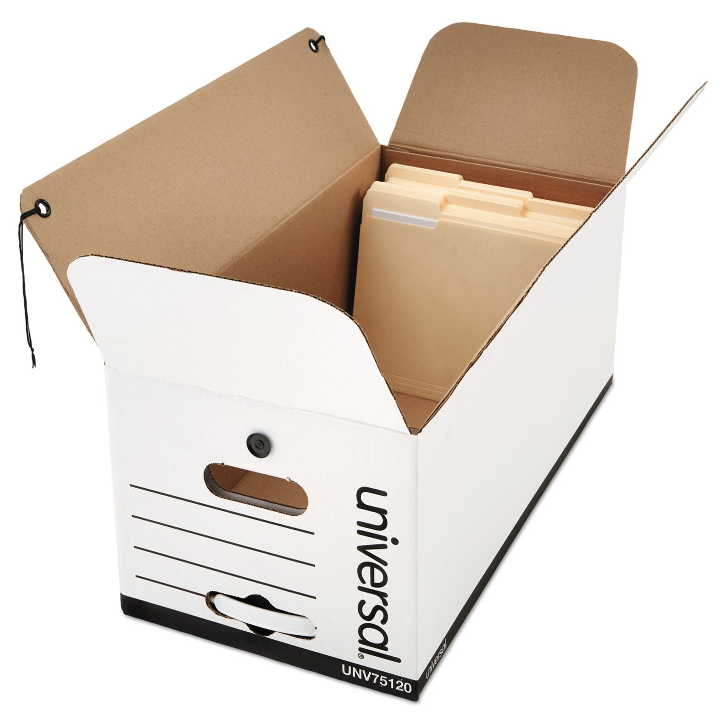Universal Economical Easy Assembly Storage Files, Letter Files, White, 12/Carton