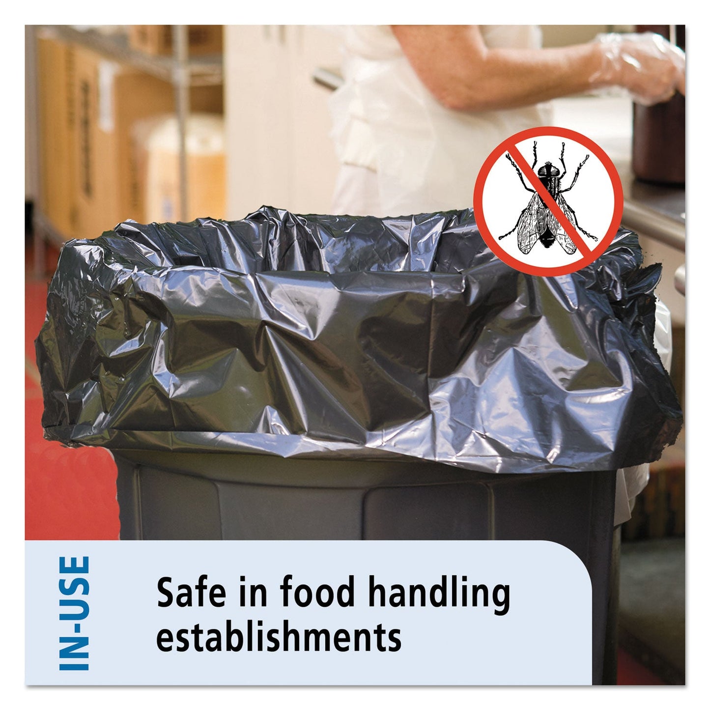 Stout Insect-Repellent Trash Bags, 35 gal, 2 mil, 33" x 45", Black, 80/Box