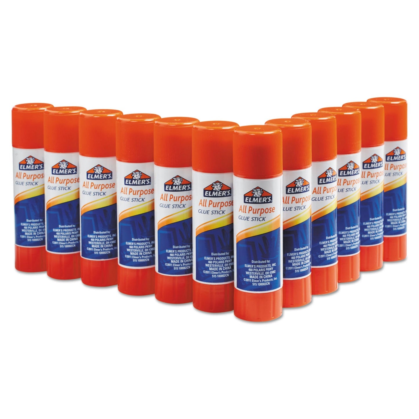 Elmer's Disappearing Glue Stick, 0.77 oz, Applies White, Dries Clear, 12/Pack