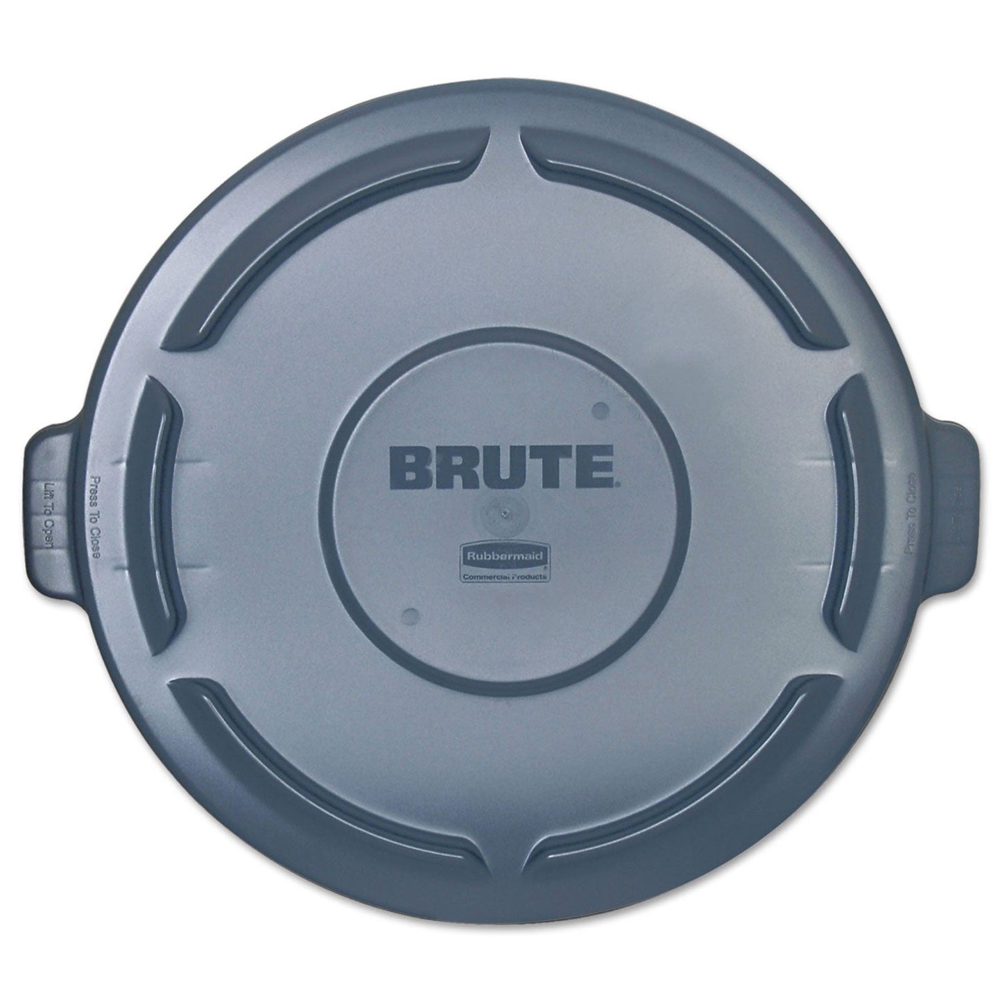 Rubbermaid Vented Round BRUTE Lid, 24.5" Diameter x 1.5h, Gray