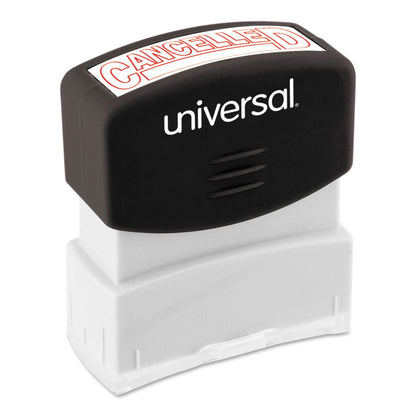 Universal Message Stamp, CANCELLED, Pre-Inked One-Color, Red
