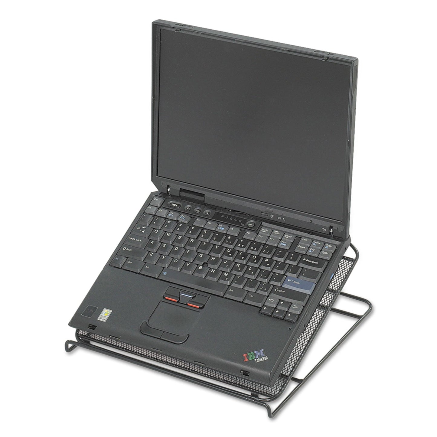 Safco Onyx Mesh Laptop Stand, 12.25" x 12.25" x 2", Black
