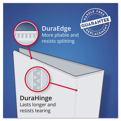 Avery Heavy-Duty Non Stick View Binder with DuraHinge and Slant Rings, 3 Rings, 3" Capacity, 11 x 8.5, Black, (5600)