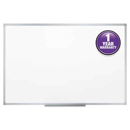 Mead Dry-Erase Board, Melamine Surface, 72 x 48, Silver Aluminum Frame