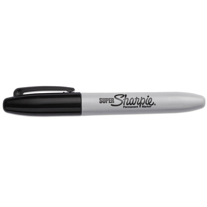 Sharpie Super Permanent Marker, Fine Bullet Tip, Black, Dozen