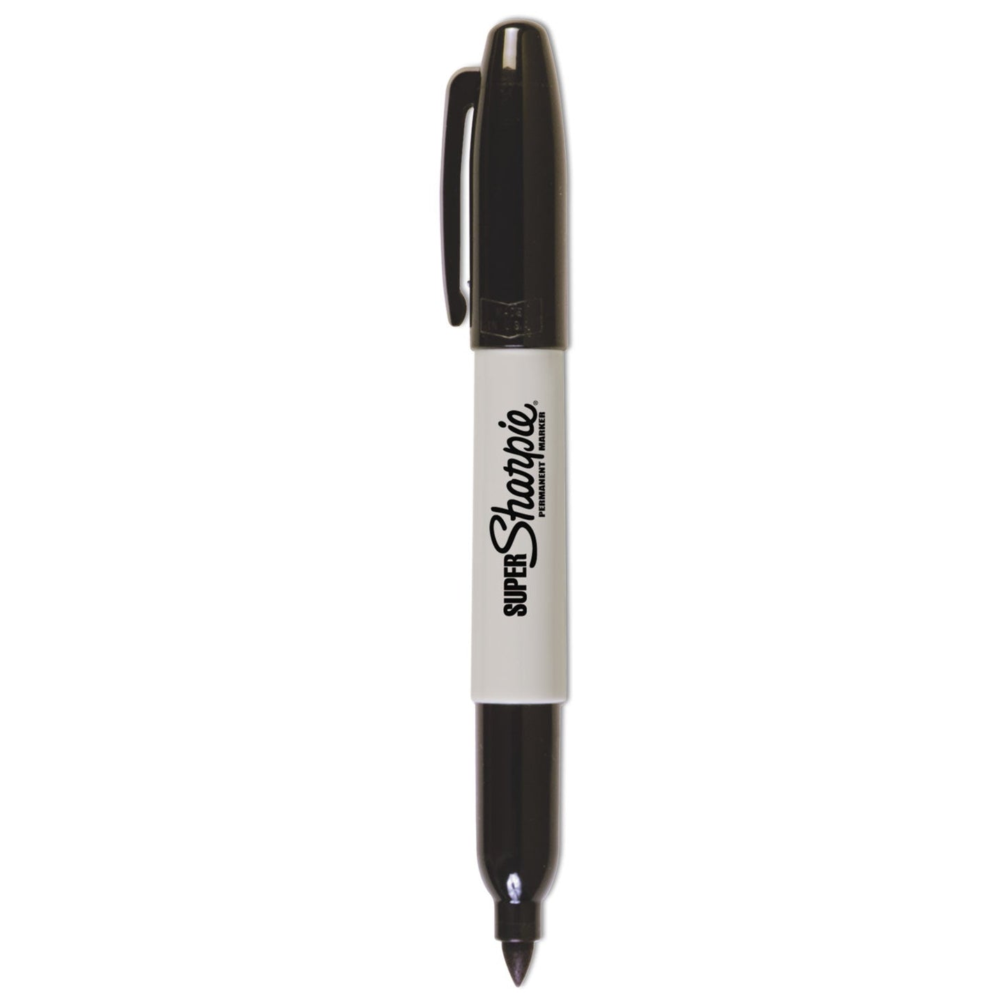 Sharpie Super Permanent Marker, Fine Bullet Tip, Black, 6/Pack