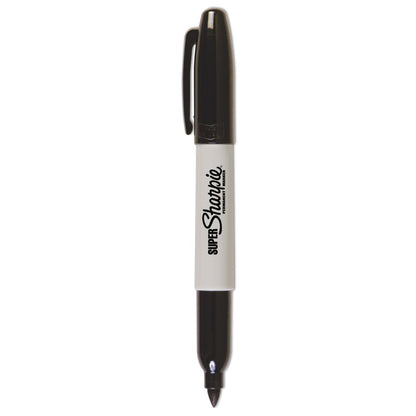 Sharpie Super Permanent Marker, Fine Bullet Tip, Black, 6/Pack