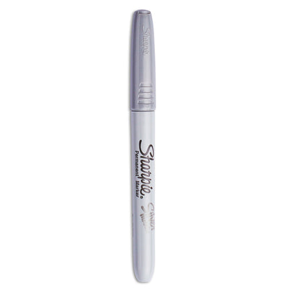 Sharpie Metallic Fine Point Permanent Marker Value Pack, Fine Bullet Tip, Metallic Silver, 36/Pack