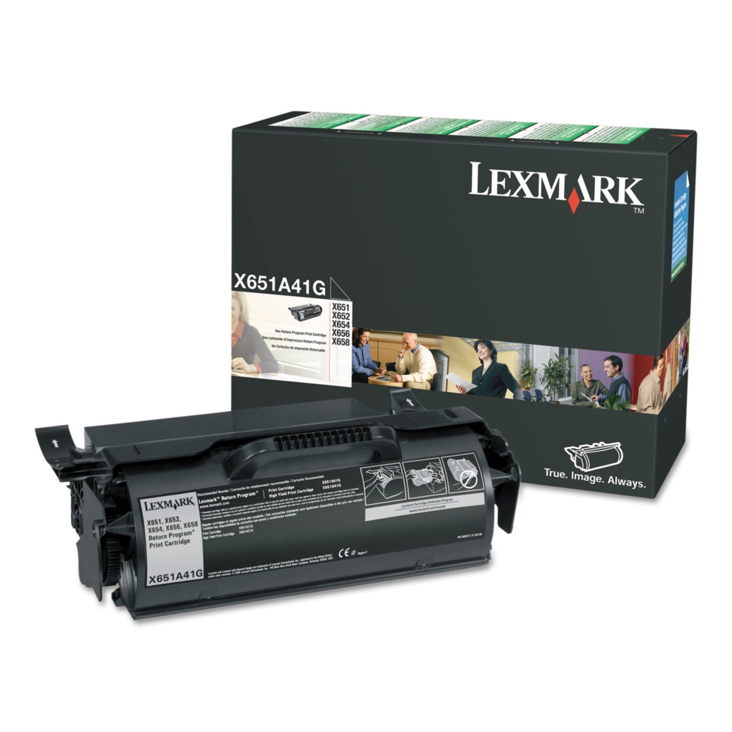 Lexmark X651H11A Toner, 7,000 Page-Yield, Black