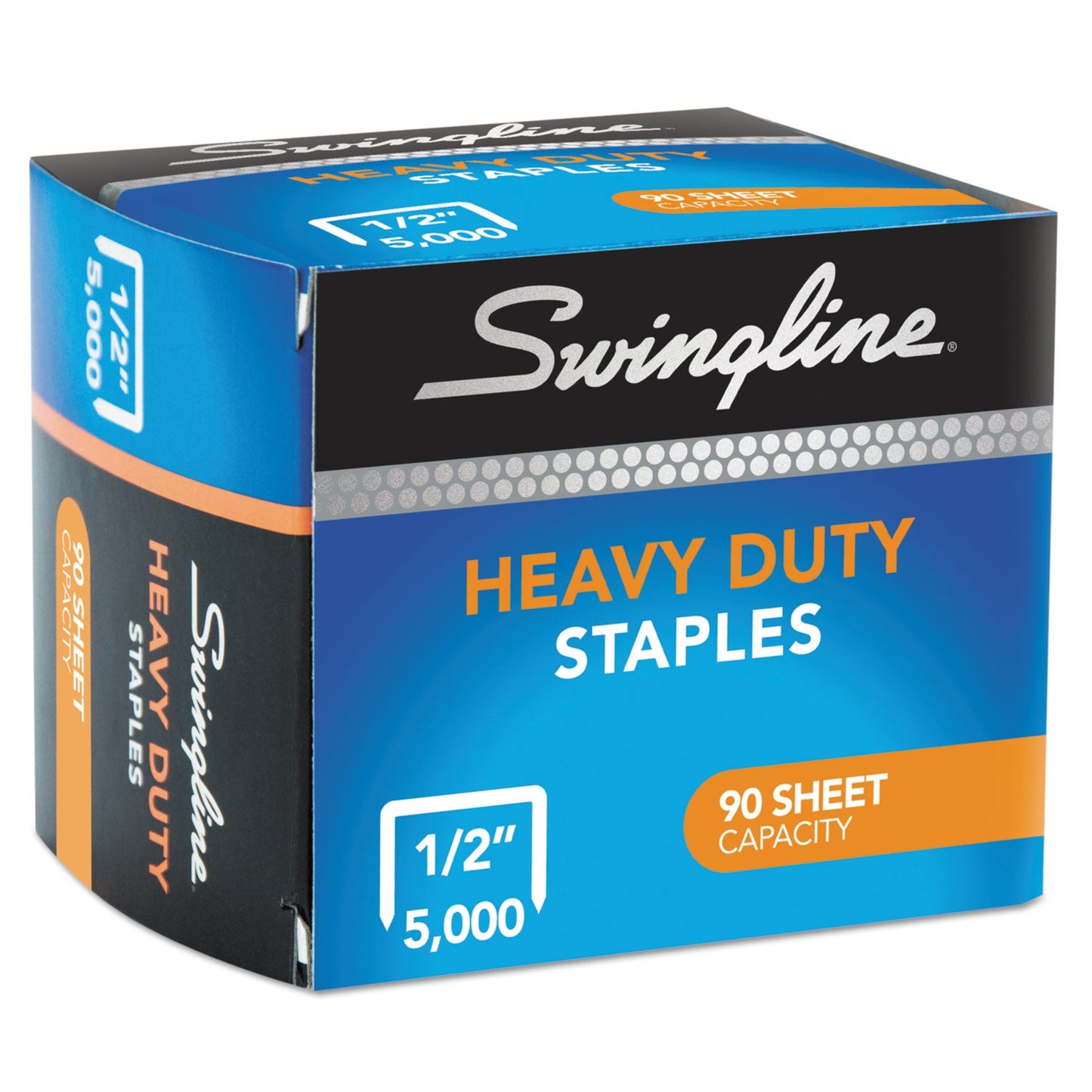 Swingline S.F. 39 Heavy-Duty Staples, 0.5" Leg, 0.5" Crown, Steel, 5,000/Box