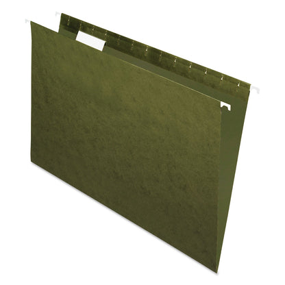 Pendaflex Standard Green Hanging Folders, Legal Size, 1/5-Cut Tabs, Standard Green, 25/Box