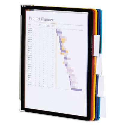 Durable VARIO Wall Reference System, 5 Panels, Letter, Asst. Borders and Panels