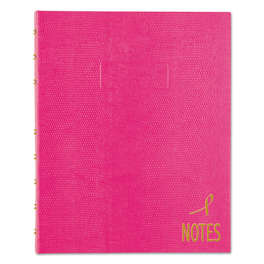 Blueline Pink Ribbon NotePro Notebook, 1 Subject, Narrow Rule, Bright Pink Cover, 9.25 x 7.25, 75 Sheets