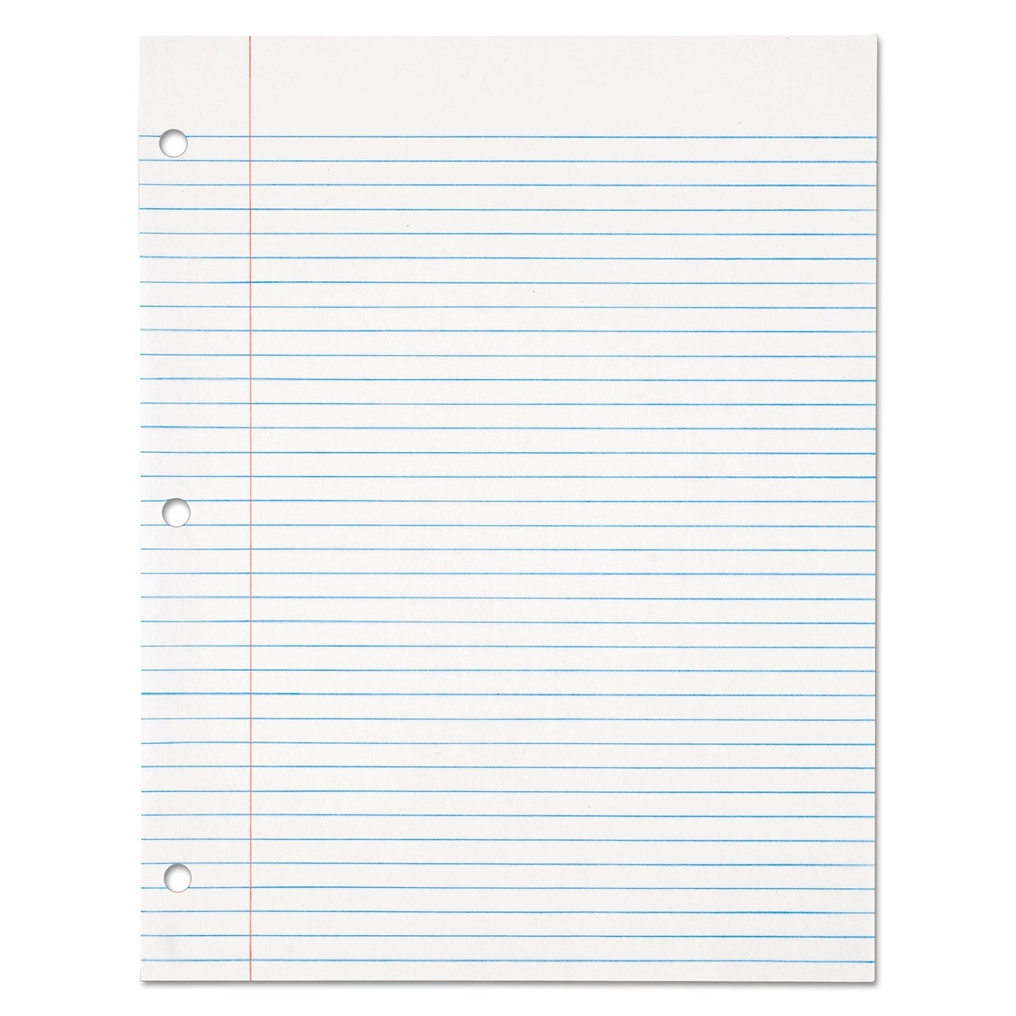 TOPS Filler Paper, 3-Hole, 8.5 x 11, Medium/College Rule, 500/Pack