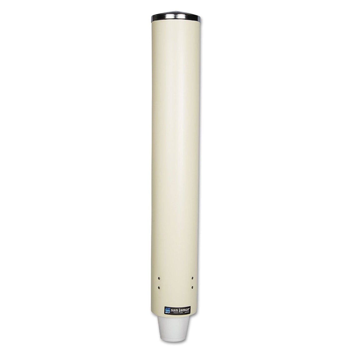 San Jamar Foam Cup Dispenser with Removable Cap, For 4 oz to 10 oz Cups, Sand