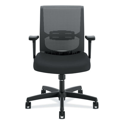 HON Convergence Mid-Back Task Chair, Swivel-Tilt, Supports Up to 275 lb, 15.75" to 20.13" Seat Height, Black