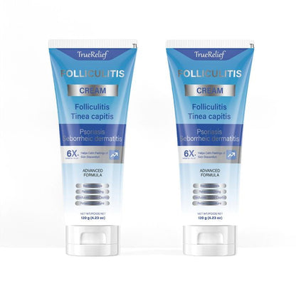 Truerelief Folliculitis Soothing Treatment Cream, Effective Treatment for Folliculitis Scalp Face and Body 120G Haircare Organic Soothing Cream
