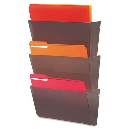 deflecto Unbreakable DocuPocket Wall File, Legal Size, 17.5" x 3" x 6.5", Smoke