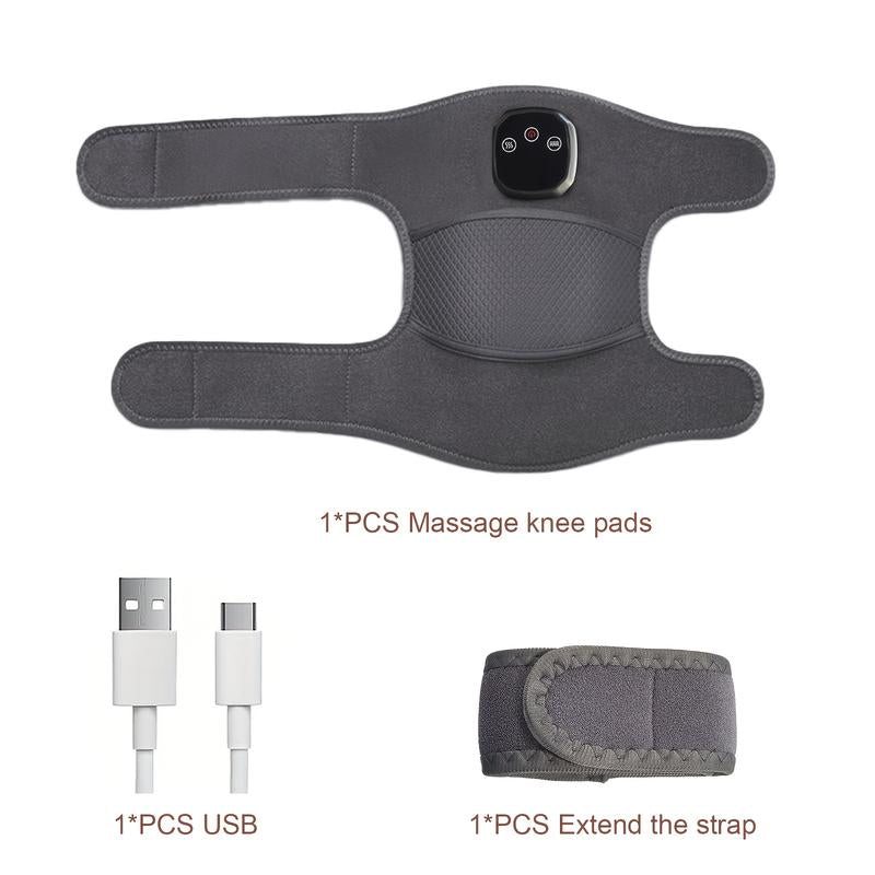 Portable 3-In-1 Heated Knee Massager, Shoulder Heating Pads & Elbow Brace with Vibration, Cordless USB Rechargeable Stress Relief Wrap Adjustable Relaxing