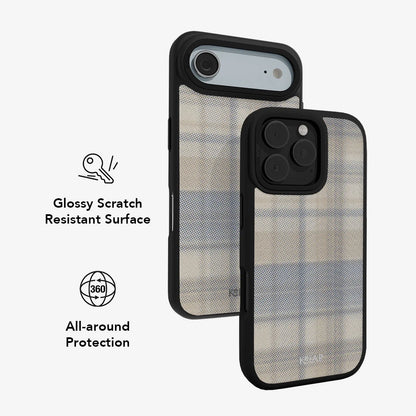 Oatmilk | Beige Flannel Plaid iPhone Case