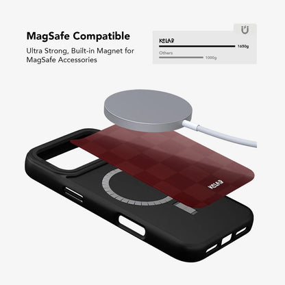 Maroon Check | Burgundy Checkerboard iPhone Case