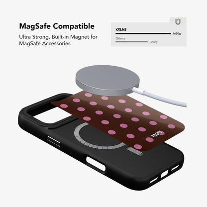 Velvet Pop | Burgundy Polka Dot iPhone Case