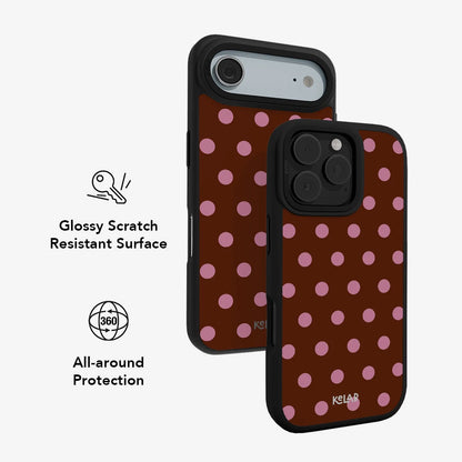 Velvet Pop | Burgundy Polka Dot iPhone Case