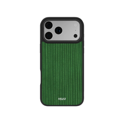 Emerald Drip | Green Stripe Pattern iPhone Case