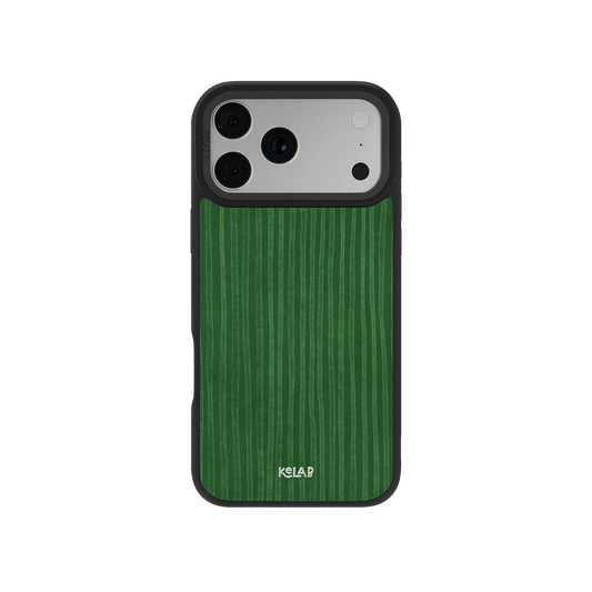 Emerald Drip | Green Stripe Pattern iPhone Case