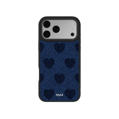 Indigo Crush | Denim Heart Y2K iPhone Case