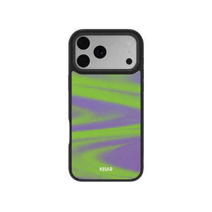 Purple Haze | Y2K Neon Green Abstract Wave iPhone Case