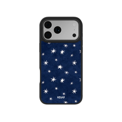 Starglimmer | Deep Blue Hand-Drawn Celestial Star iPhone Case