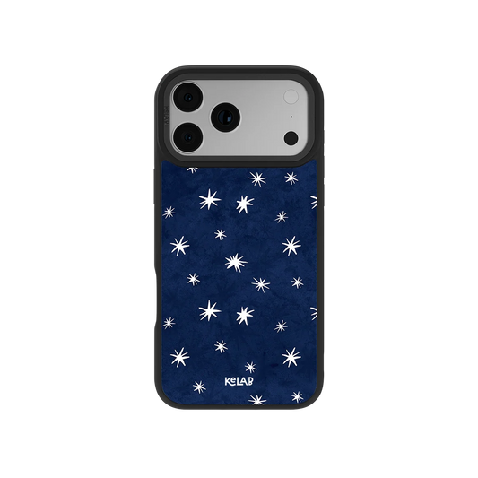 Starglimmer | Deep Blue Hand-Drawn Celestial Star iPhone Case