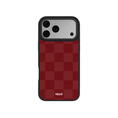 Maroon Check | Burgundy Checkerboard iPhone Case