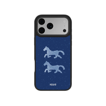 Pegasus Night | Blue Horse iPhone Case
