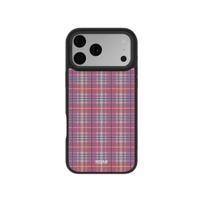 Mullberry Hue | Mauve & Teal Plaid iPhone Case