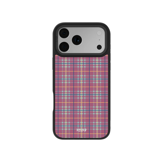 Mullberry Hue | Mauve & Teal Plaid iPhone Case