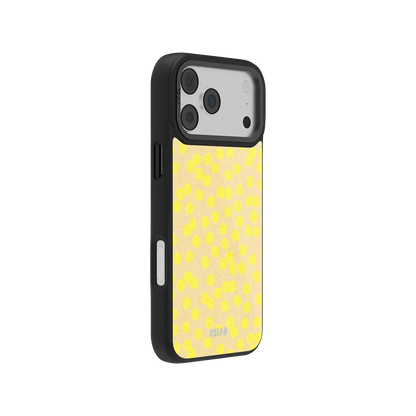 Lemon Drop | Yellow Dotted iPhone Case