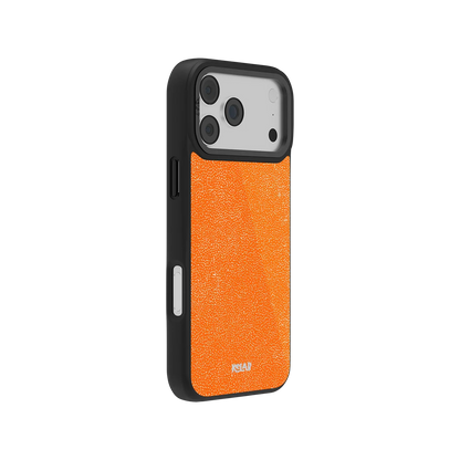 Tangerina | Stipple Electric Orange iPhone Case