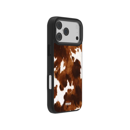 Milk & Mahogany | Brown Cow Print iPhone Case