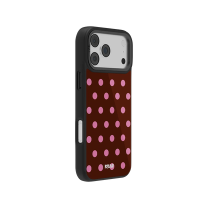 Velvet Pop | Burgundy Polka Dot iPhone Case