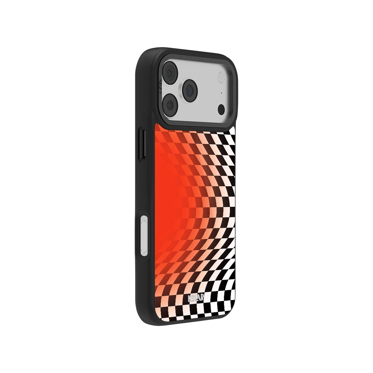 Sunflare | Orange Checkered Optical Illusion iPhone Case