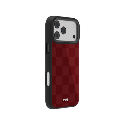 Maroon Check | Burgundy Checkerboard iPhone Case